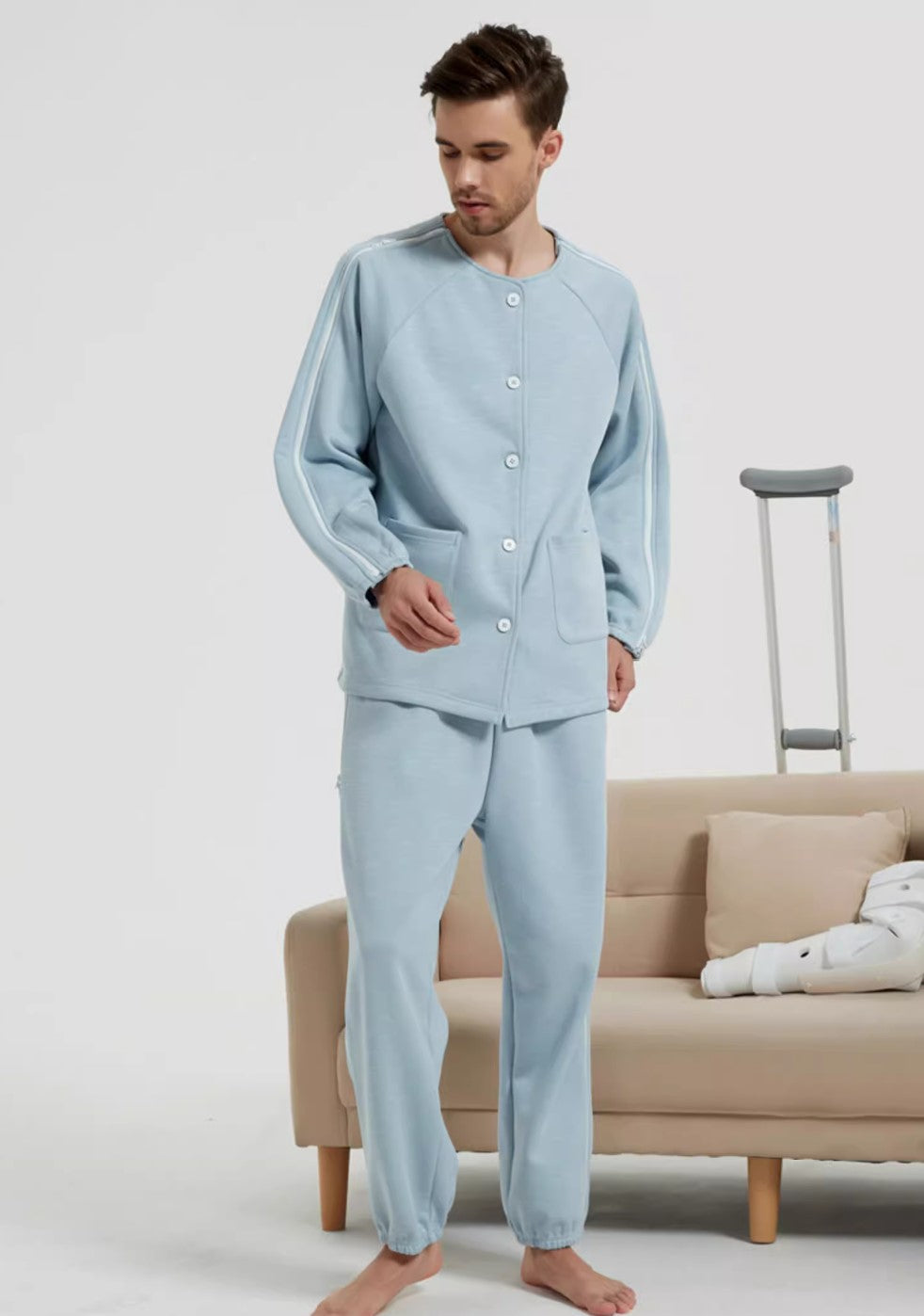 Pyjama Médical à Ouverture Complète