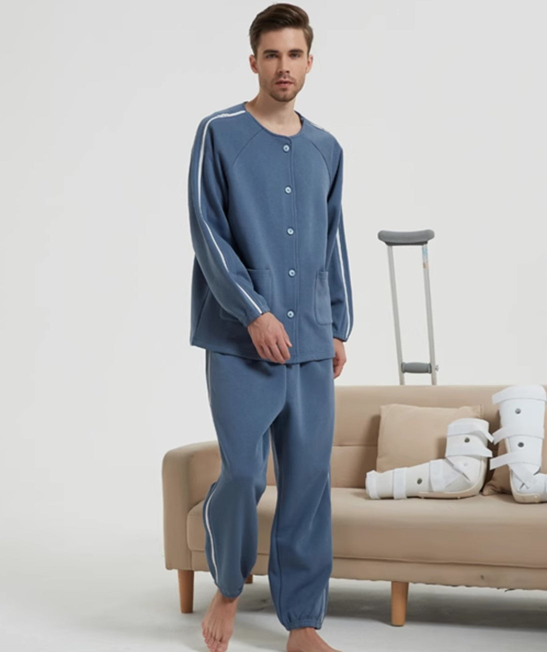 Pyjama Médical à Ouverture Complète