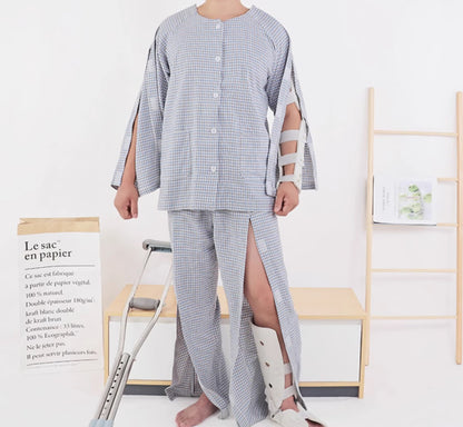 Pyjama médical Motif Carré (Unisexe)